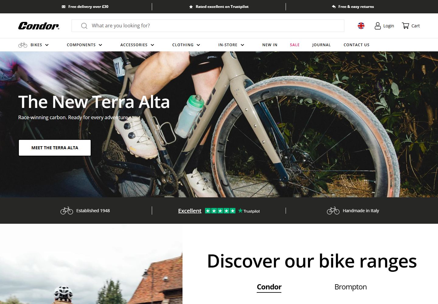 Homepage preview of Condor Cycles